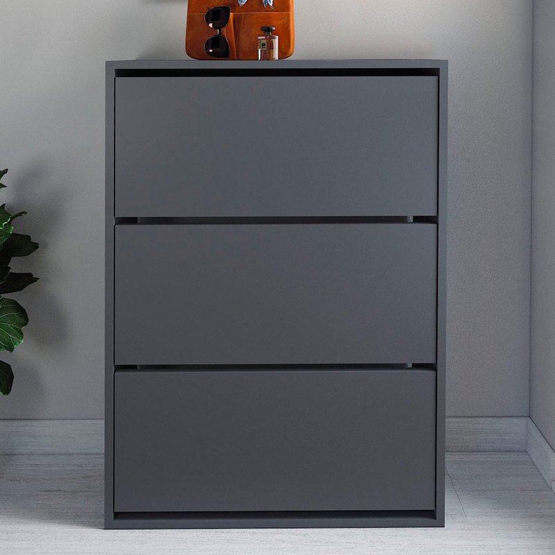 Παπουτσοθήκη 18 ζευγών χρώμα ανθρακί 5