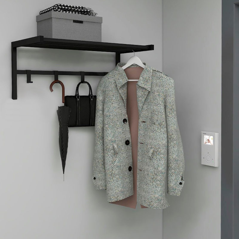 Κρεμάστρα τοίχου μεταλλική χρώμα μαύρο