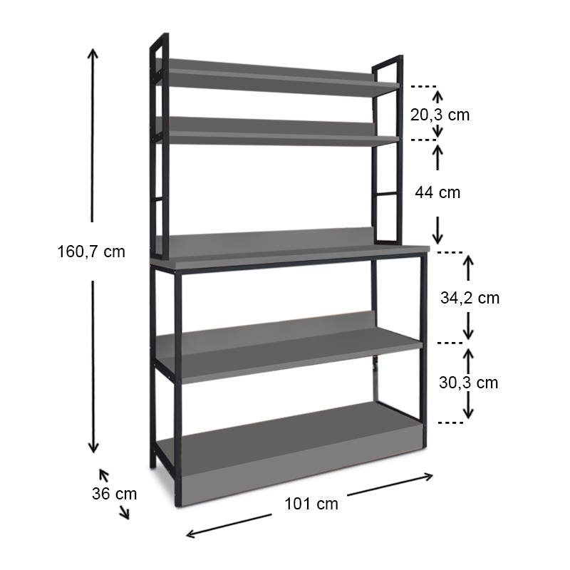 Έπιπλο κουζίνας χρώμα μαύρο - ανθρακί 3