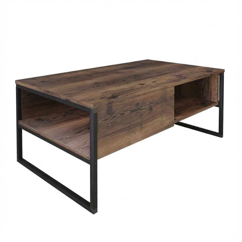 Τραπεζάκι σαλονιού χρώμα καπνιστή καρυδιά 3