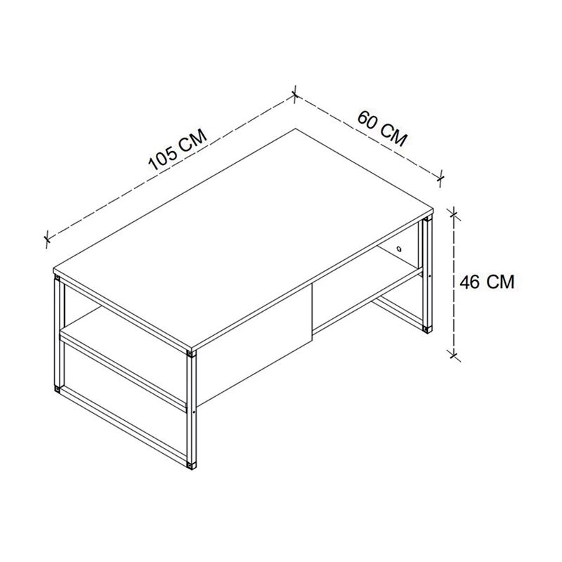 Τραπεζάκι σαλονιού χρώμα καπνιστή καρυδιά 4