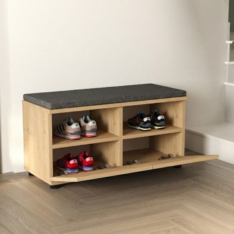 Παπουτσοθήκη 8 ζευγών χρώμα oak 2