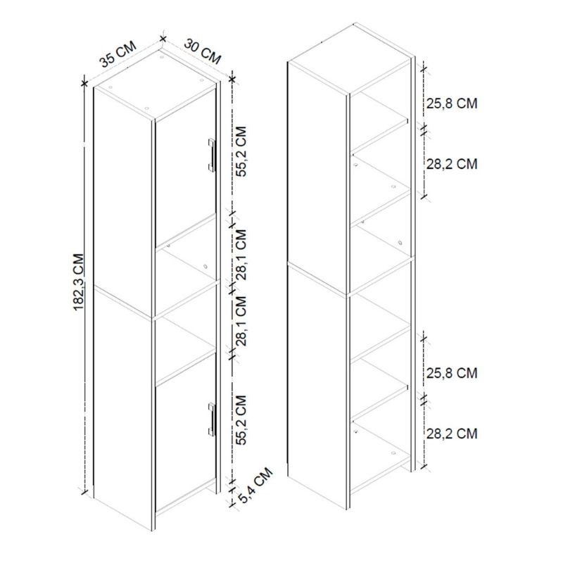 Ντουλάπι κουζίνας - μπάνιου χρώμα λευκό 4