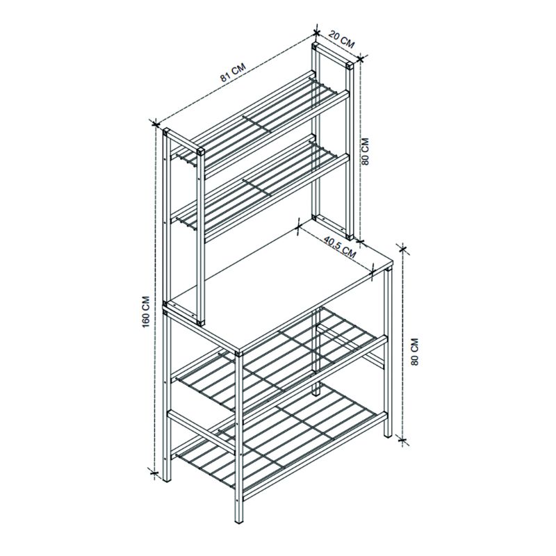Έπιπλο κουζίνας μεταλλικό - μελαμίνης χρώμα μαύρο - oak 3