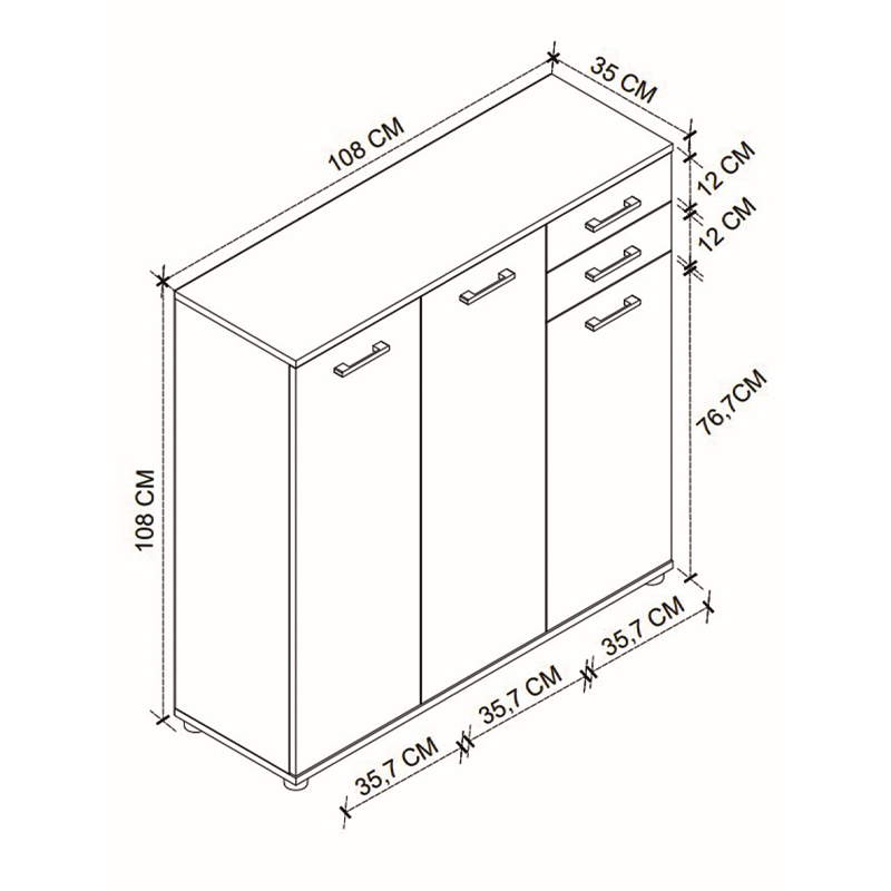 Παπουτσοθήκη - Ντουλάπι χρώμα oak 6