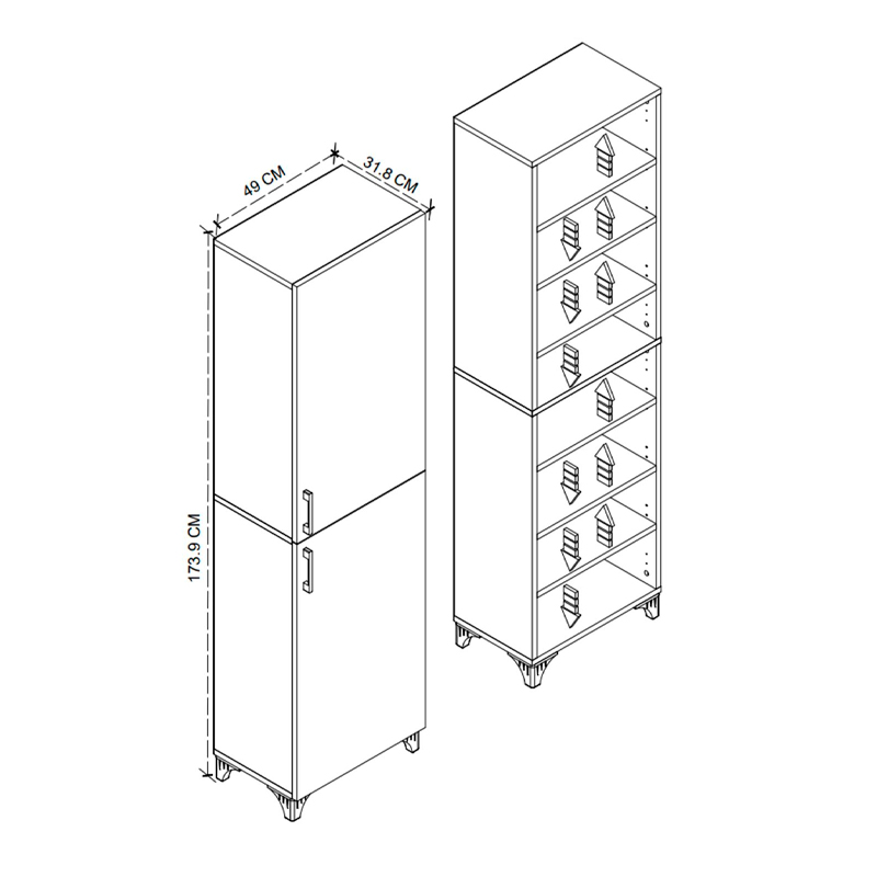 Ντουλάπι κουζίνας/μπάνιου χρώμα λευκό 7