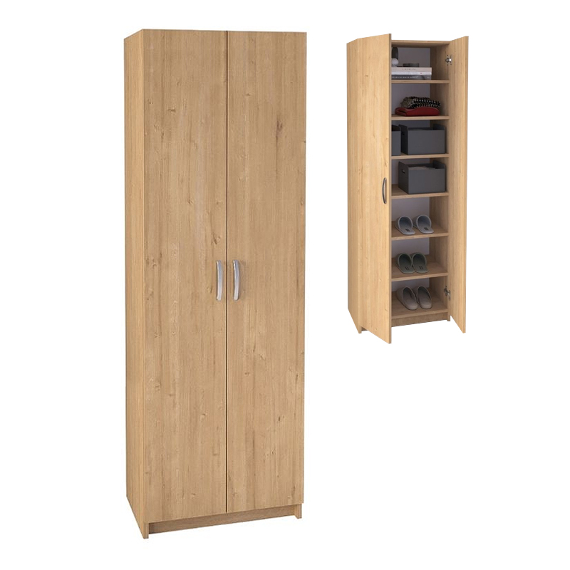 Παπουτσοθήκη δίφυλλη χρώμα oak