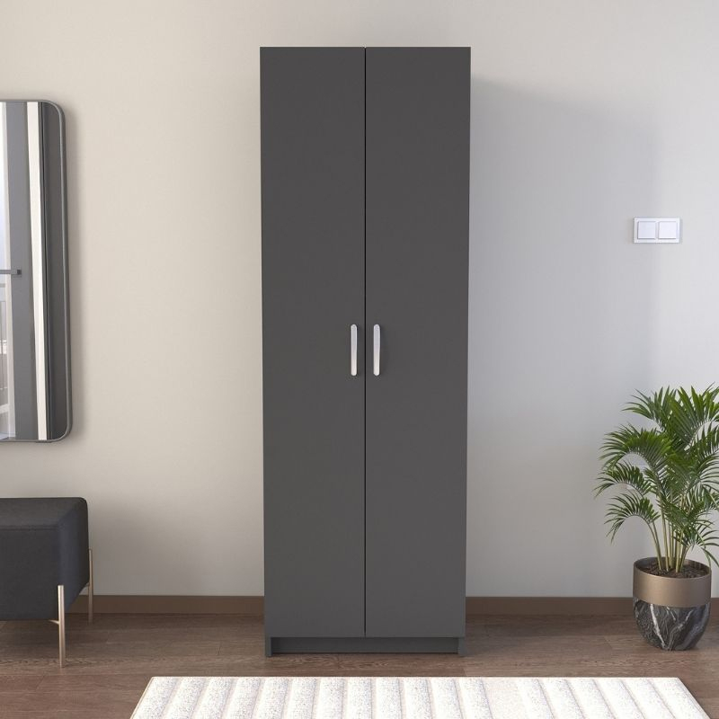 Παπουτσοθήκη δίφυλλη χρώμα ανθρακί 4