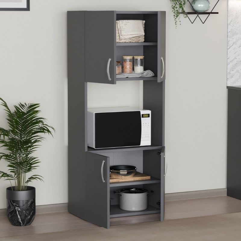 Ντουλάπα κουζίνας χρώμα ανθρακί 2