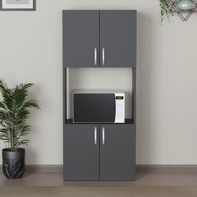 Ντουλάπα κουζίνας χρώμα ανθρακί 3