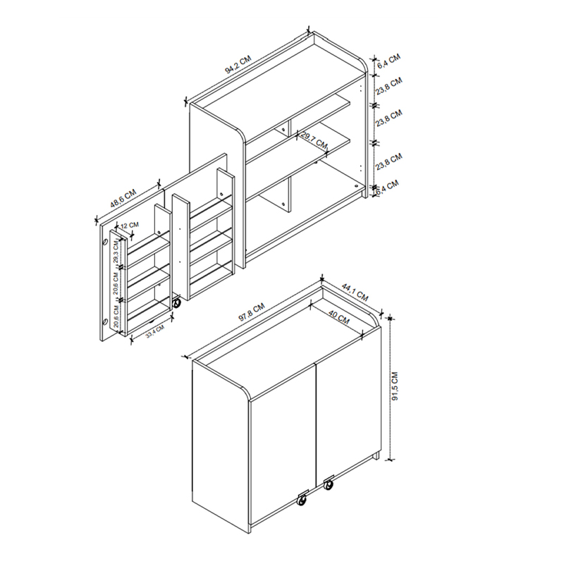 Ντουλάπι κουζίνας - μπάνιου I χρώμα λευκό 6