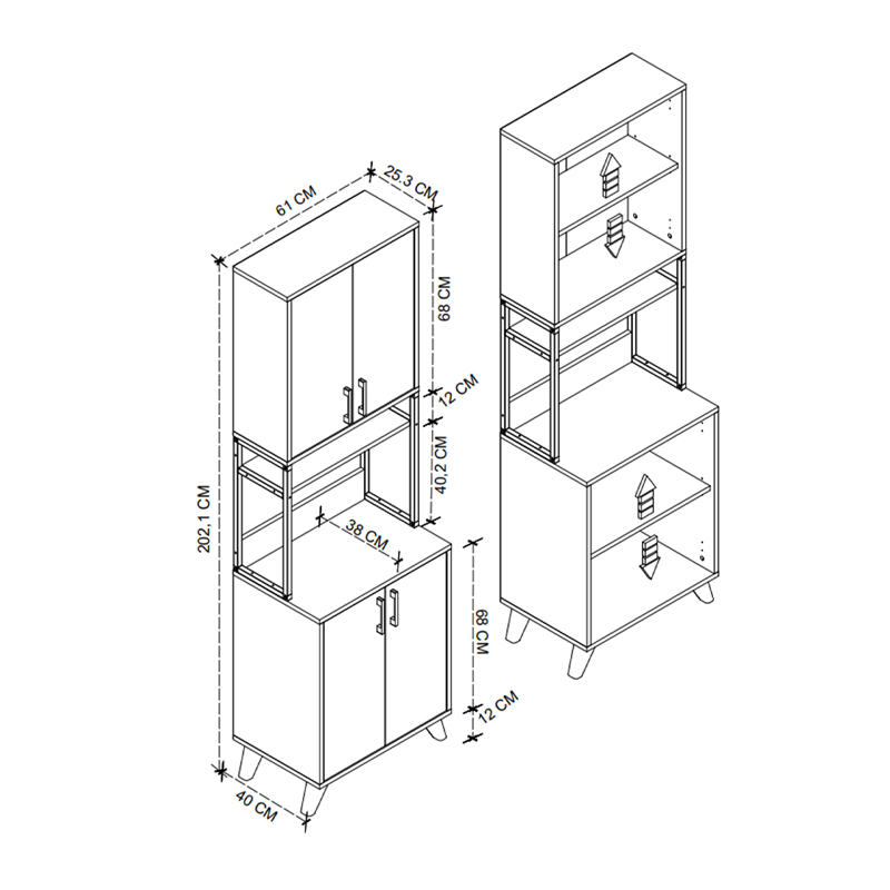Έπιπλο κουζίνας χρώμα ανθρακί 5