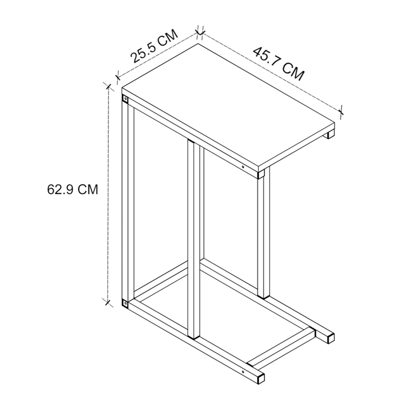 Τραπεζάκι βοηθητικό χρώμα rustic καρυδί 3