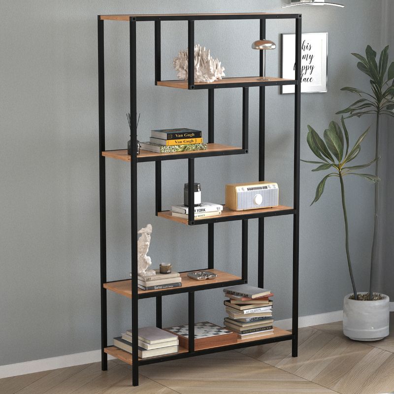 Βιβλιοθήκη χρώμα μαύρο - oak 2