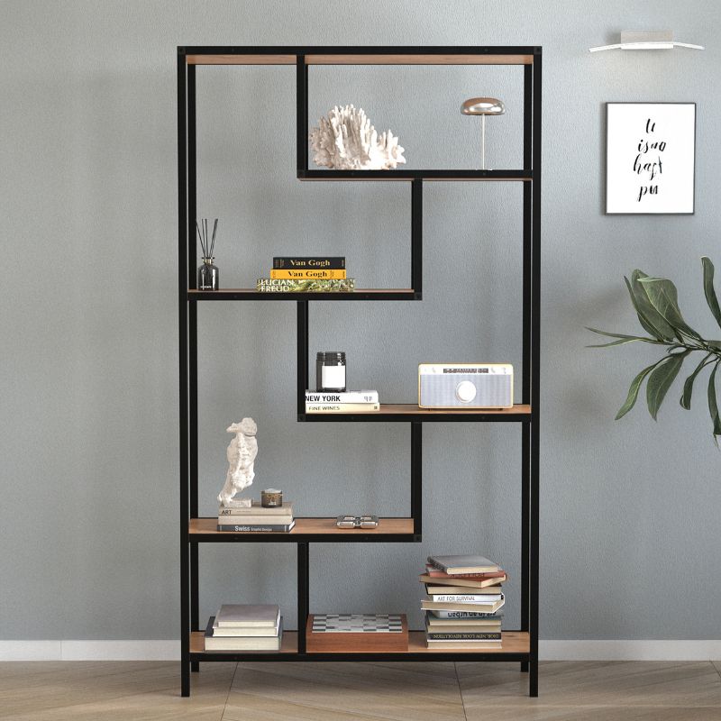 Βιβλιοθήκη χρώμα μαύρο - oak 3