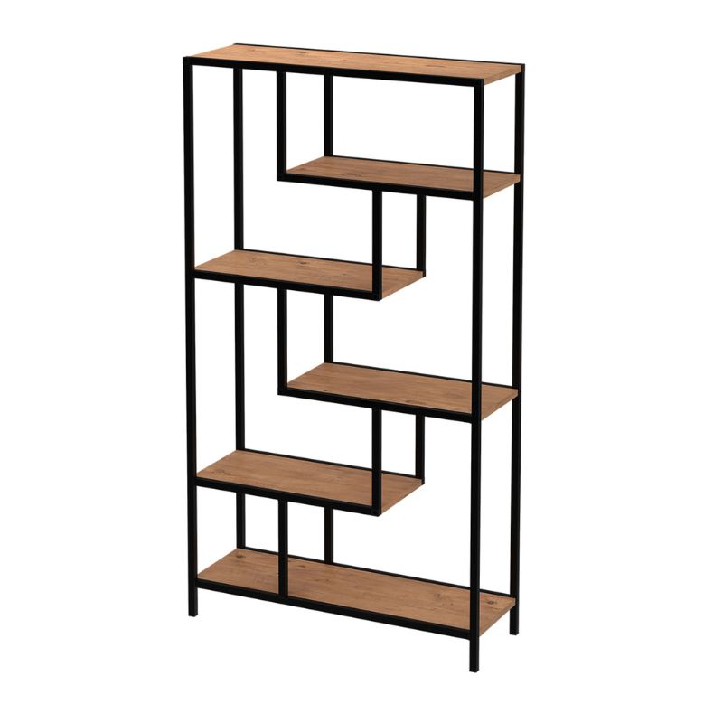 Βιβλιοθήκη χρώμα μαύρο - oak 5