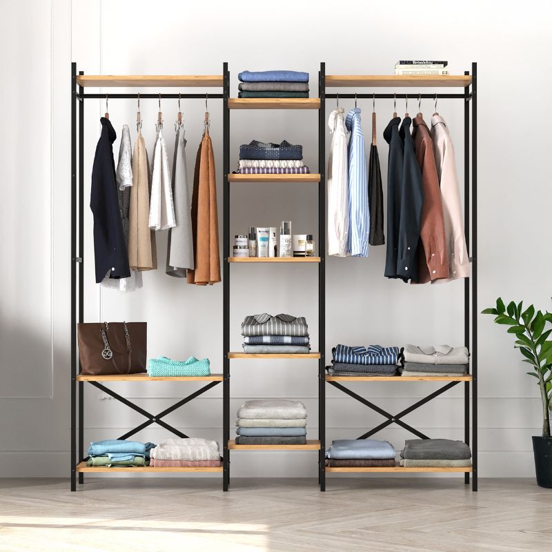 Ντουλάπα ρούχων ανοιχτή - Έπιπλο εισόδου χρώμα oak 3