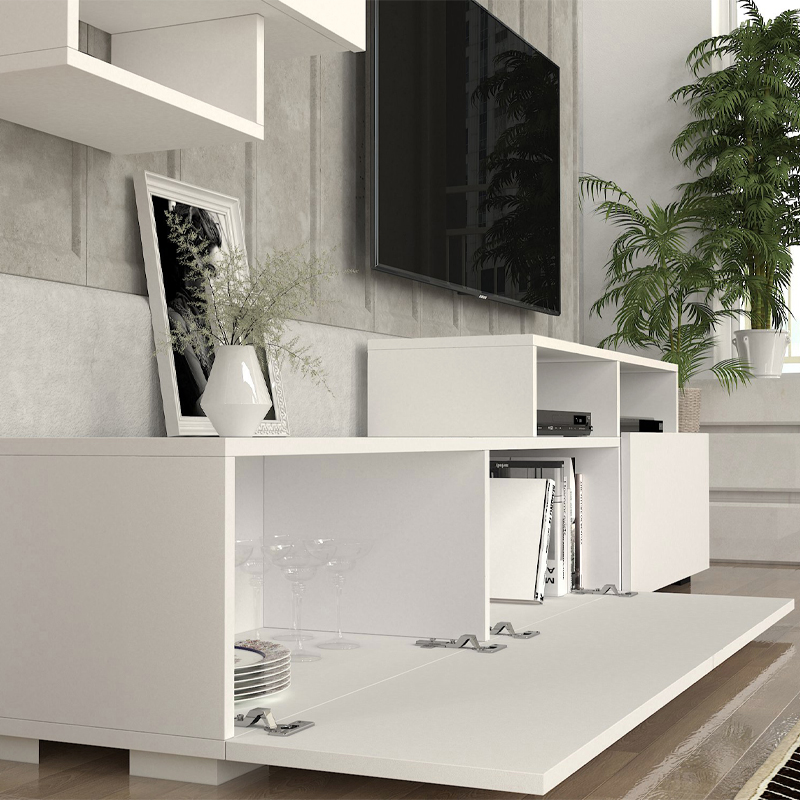 Σύνθεση τηλεόρασης χρώμα λευκό 4