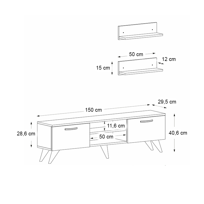 Έπιπλο τηλεόρασης χρώμα καρυδί 6