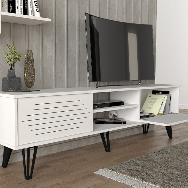 Σύνθεση τηλεόρασης χρώμα λευκό 4