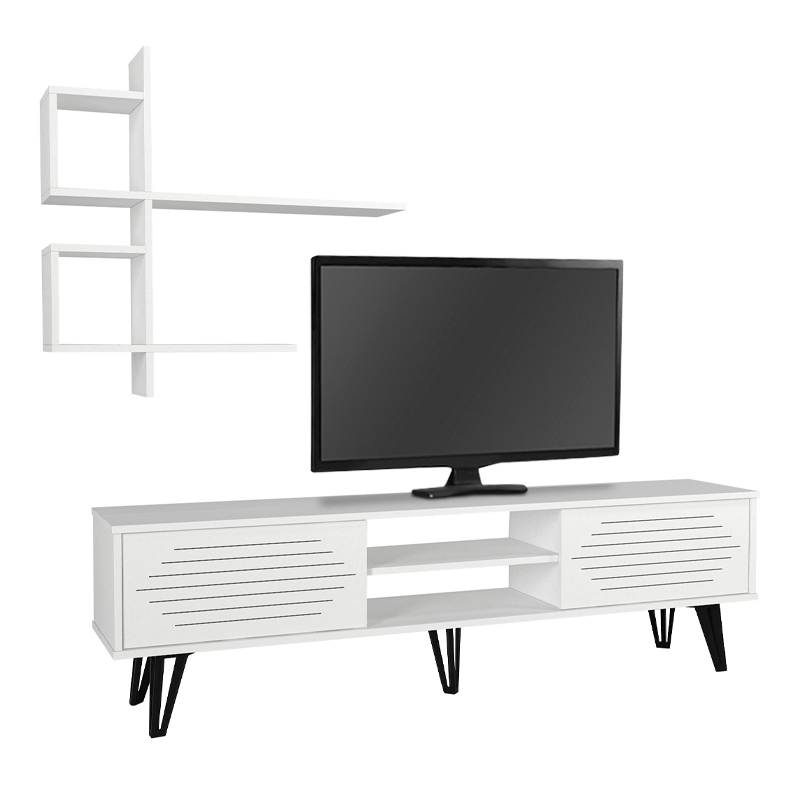 Σύνθεση τηλεόρασης χρώμα λευκό 5