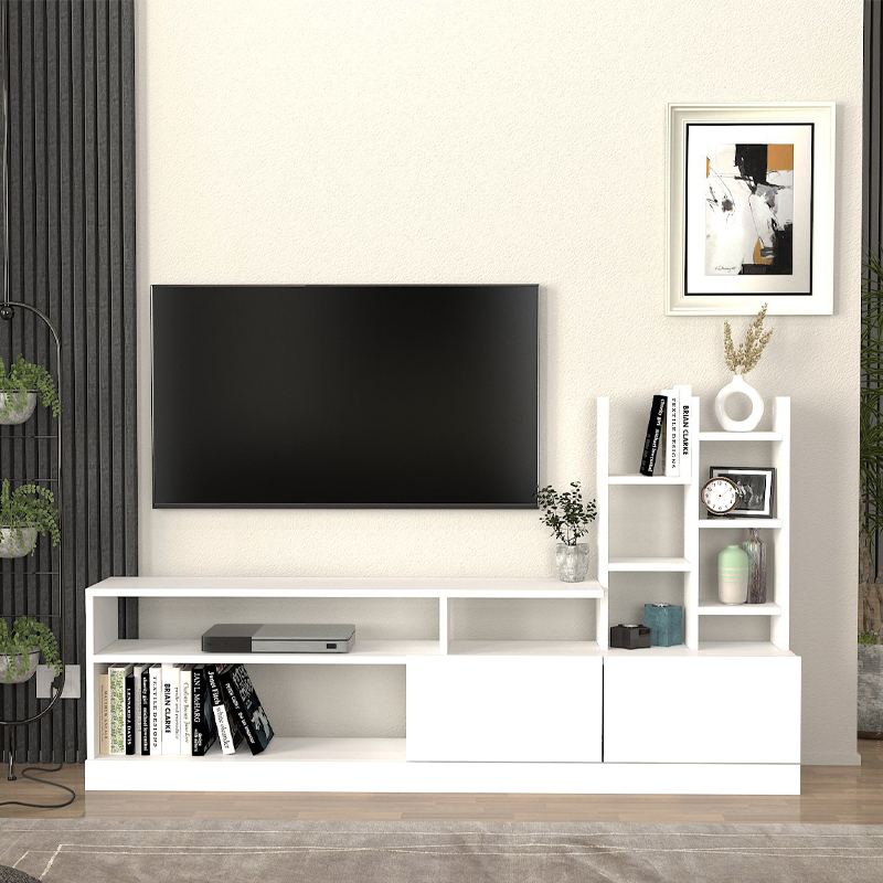 Σύνθεση τηλεόρασης χρώμα λευκό 3