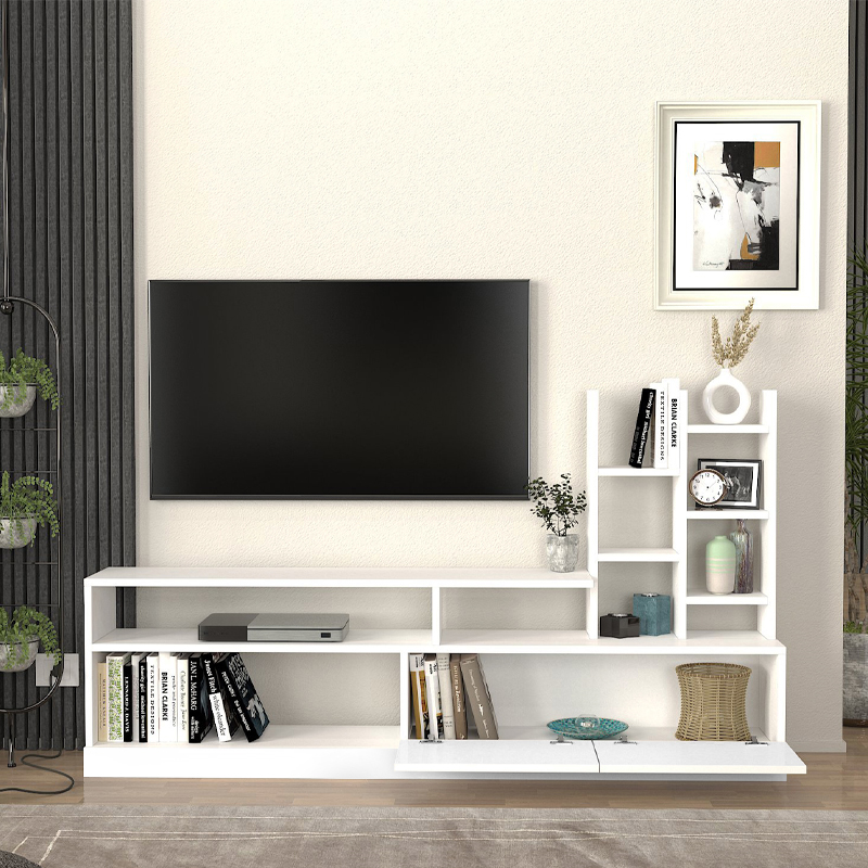 Σύνθεση τηλεόρασης χρώμα λευκό 4