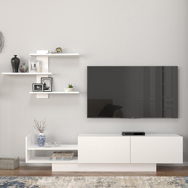 Σύνθεση τηλεόρασης χρώμα λευκό 3