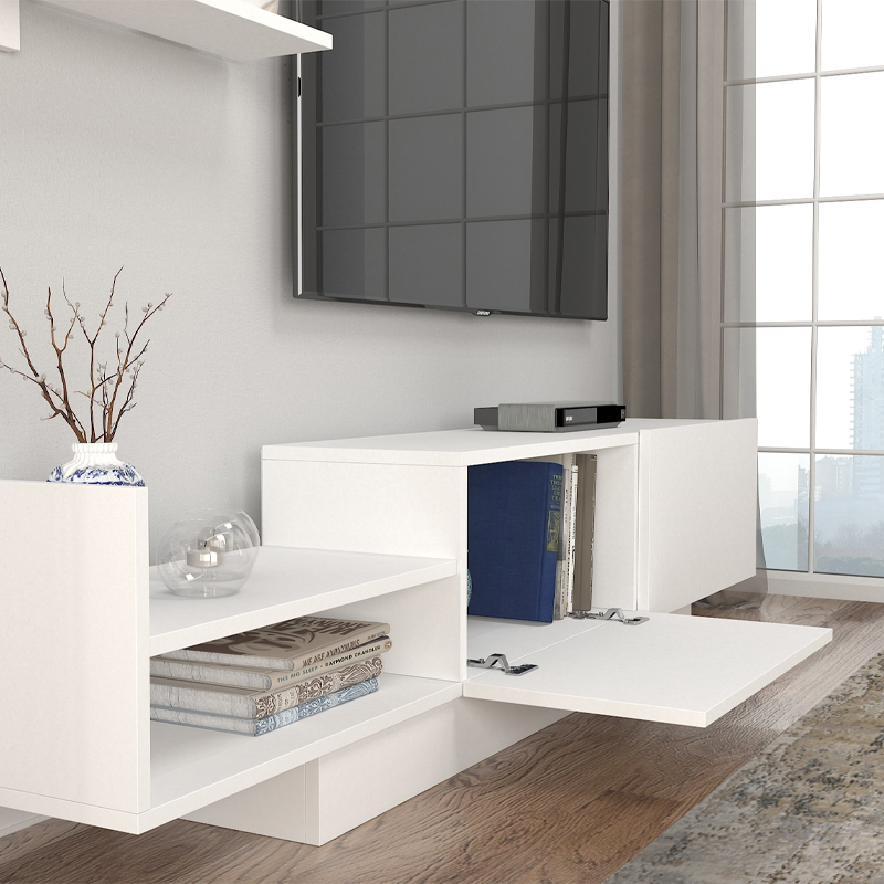 Σύνθεση τηλεόρασης χρώμα λευκό 4