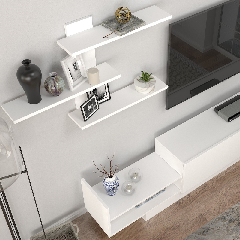 Σύνθεση τηλεόρασης χρώμα λευκό 5