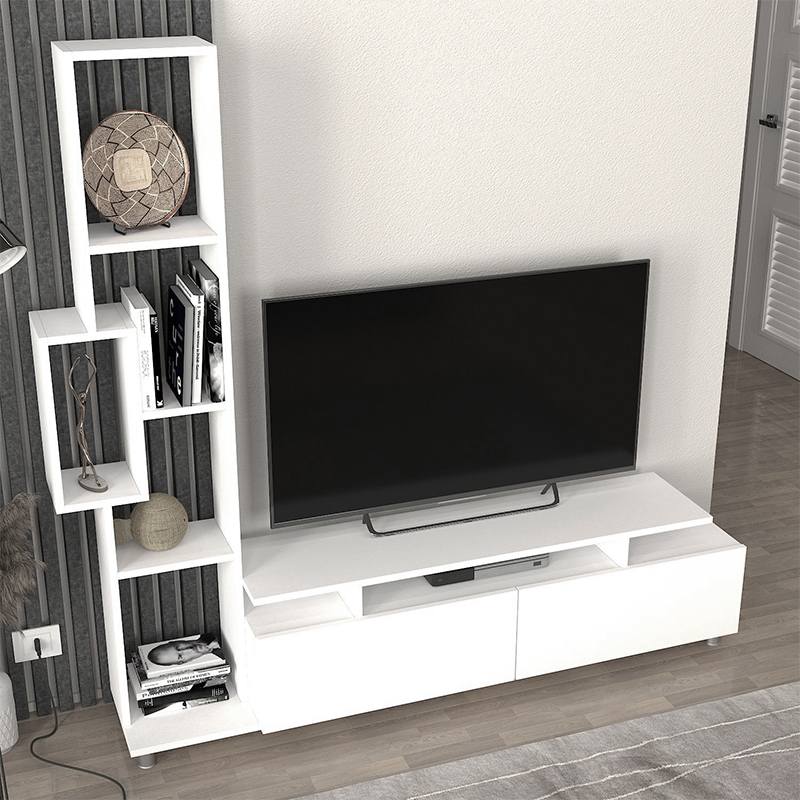 Σύνθεση τηλεόρασης χρώμα λευκό 5