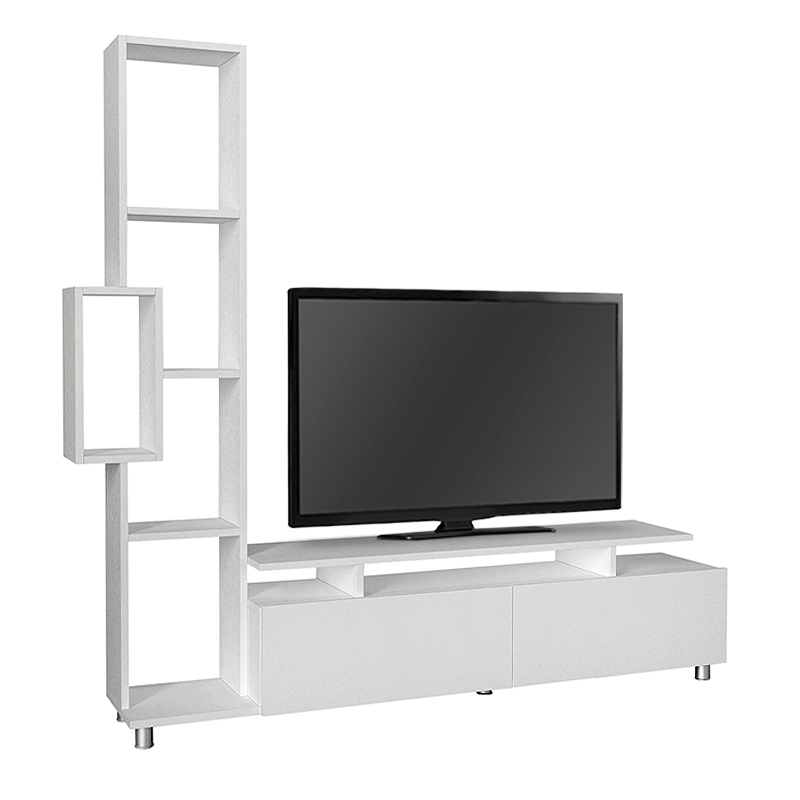 Σύνθεση τηλεόρασης χρώμα λευκό 6