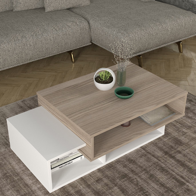 Τραπεζάκι σαλονιού χρώμα λευκό 2