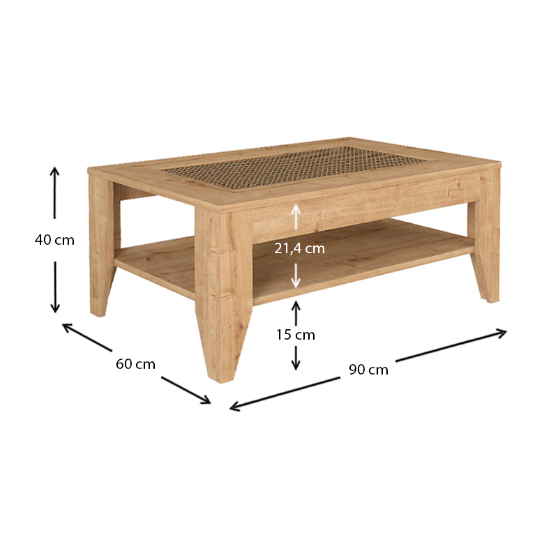 Τραπεζάκι σαλονιού χρώμα oak 5