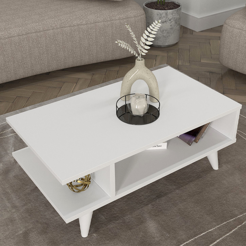 Τραπεζάκι σαλονιού χρώμα λευκό 2