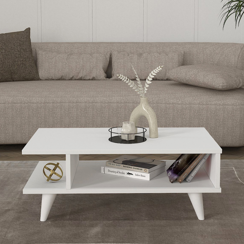 Τραπεζάκι σαλονιού χρώμα λευκό 3