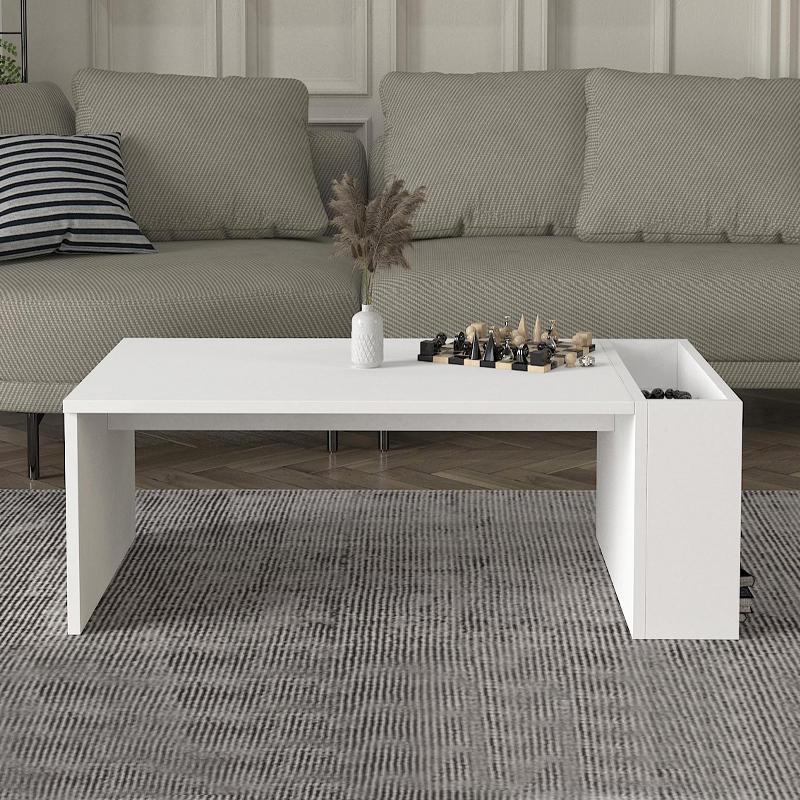 Τραπεζάκι σαλονιού χρώμα λευκό 3