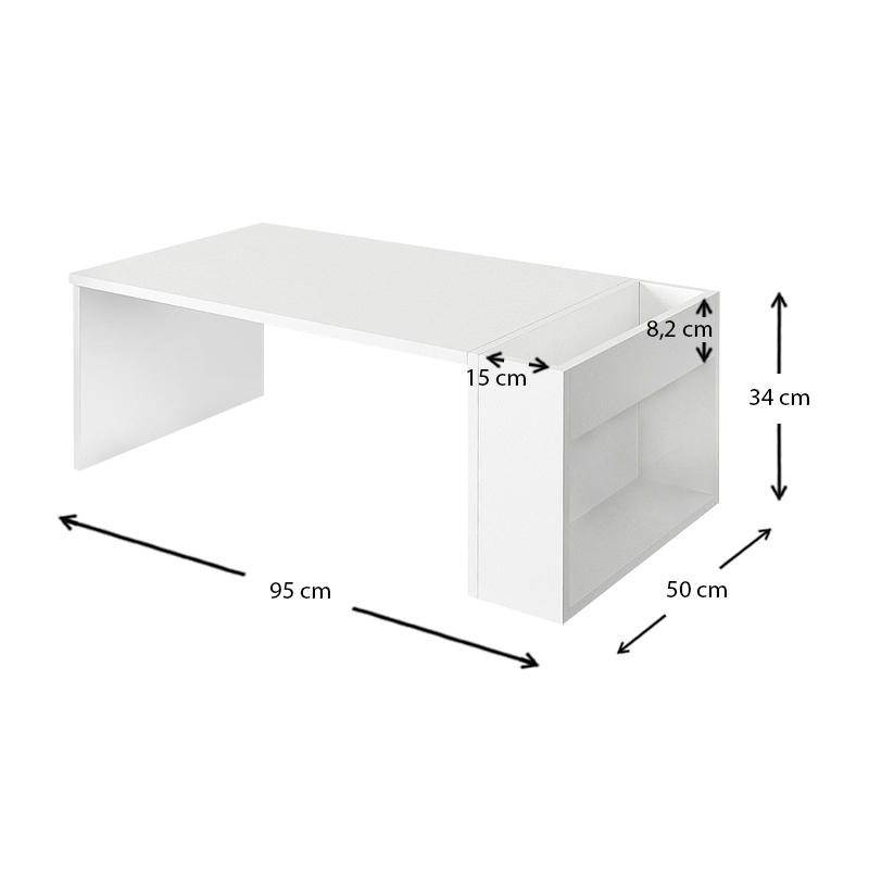 Τραπεζάκι σαλονιού χρώμα λευκό 5