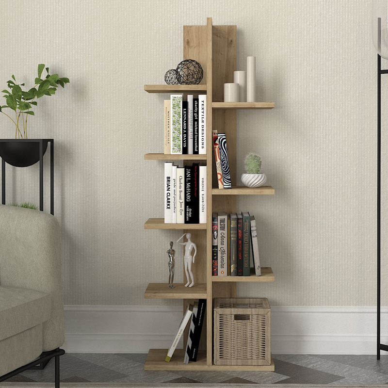 Βιβλιοθήκη χρώμα oak 2