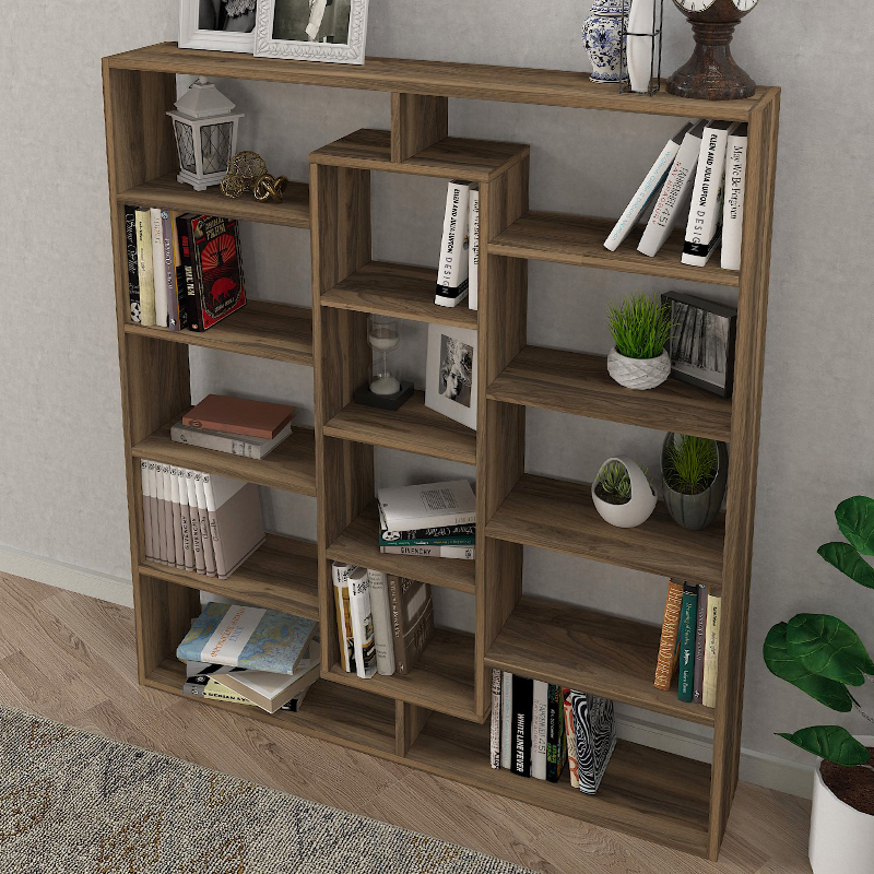 Βιβλιοθήκη χρώμα καρυδί 3