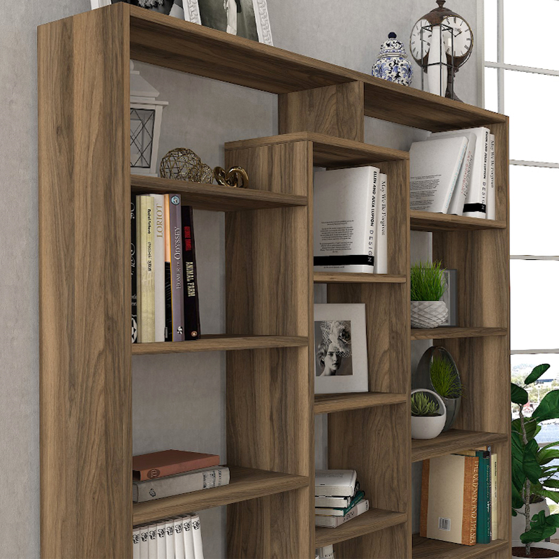 Βιβλιοθήκη χρώμα καρυδί 4