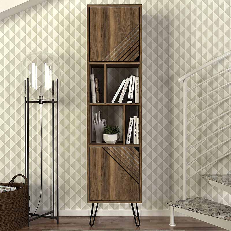 Βιβλιοθήκη χρώμα καρυδί 3