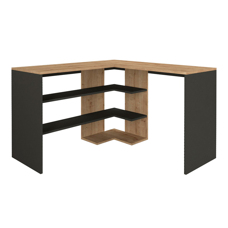 Γραφείο εργασίας χρώμα oak - ανθρακί 4