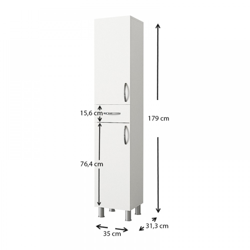 Ντουλάπι κουζίνας - μπάνιου χρώμα ανθρακί 8