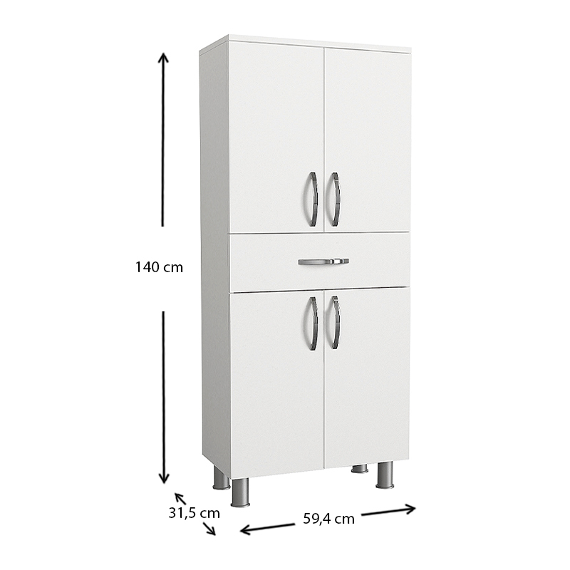 Ντουλάπι κουζίνας - μπάνιου χρώμα λευκό 4