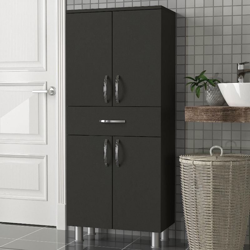 Ντουλάπι κουζίνας - μπάνιου χρώμα ανθρακί 3