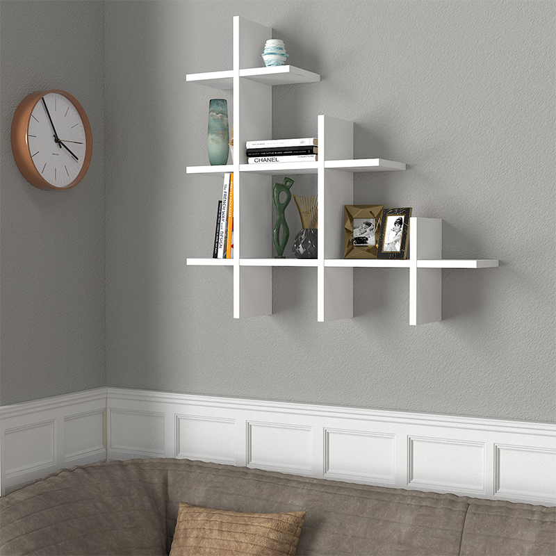 Ραφιέρα τοίχου χρώμα λευκό 2