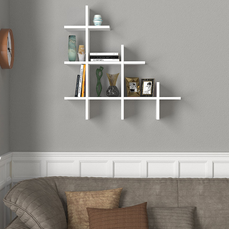 Ραφιέρα τοίχου χρώμα λευκό 3