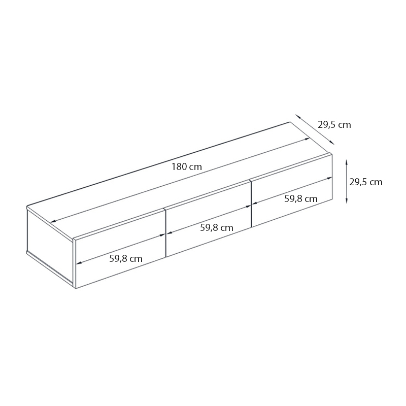 Έπιπλο τηλεόρασης επιτοίχιο με LED χρώμα λευκό εφέ μαρμάρου 7