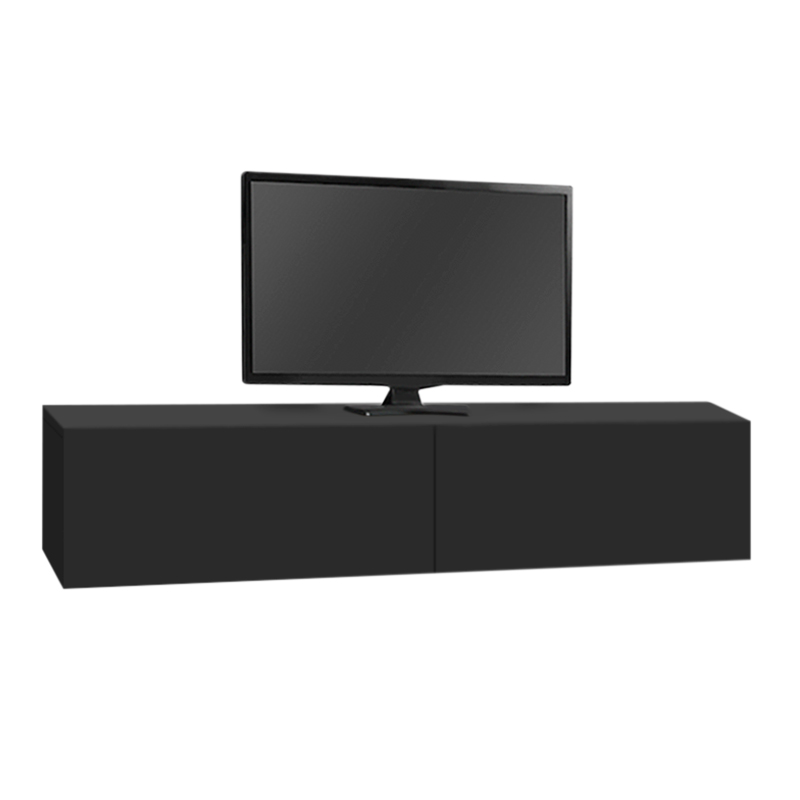 Έπιπλο τηλεόρασης επιτοίχιο με LED χρώμα μαύρο 4